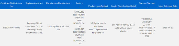 Samsung Galaxy A55 charging