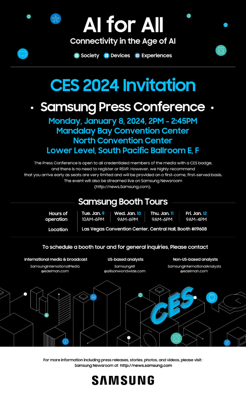 Samsung CES 2024 Conference January 8