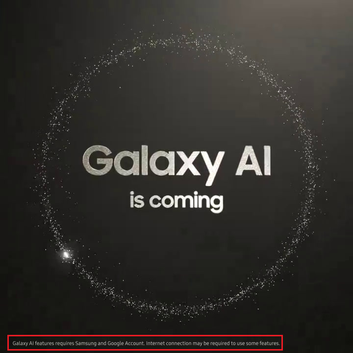 Galaxy AI features internet connection